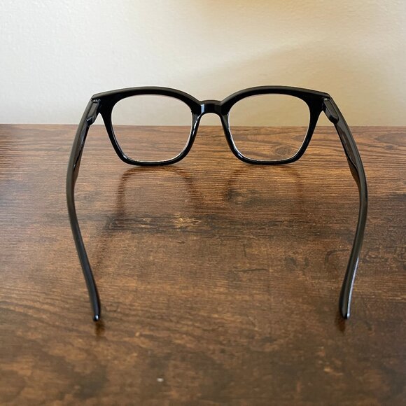 Nicole Miller Classic Black Square Retro Thick Eyeglass Frames Only 52-18-140 - Picture 7 of 9